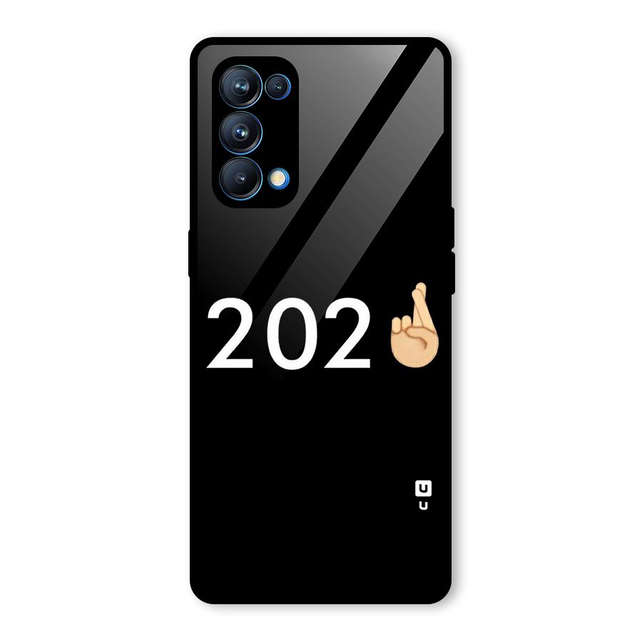 2021 Fingers Crossed Glass Back Case for Oppo Reno5 Pro 5G