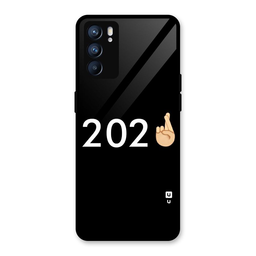 2021 Fingers Crossed Glass Back Case for Oppo Reno6 5G
