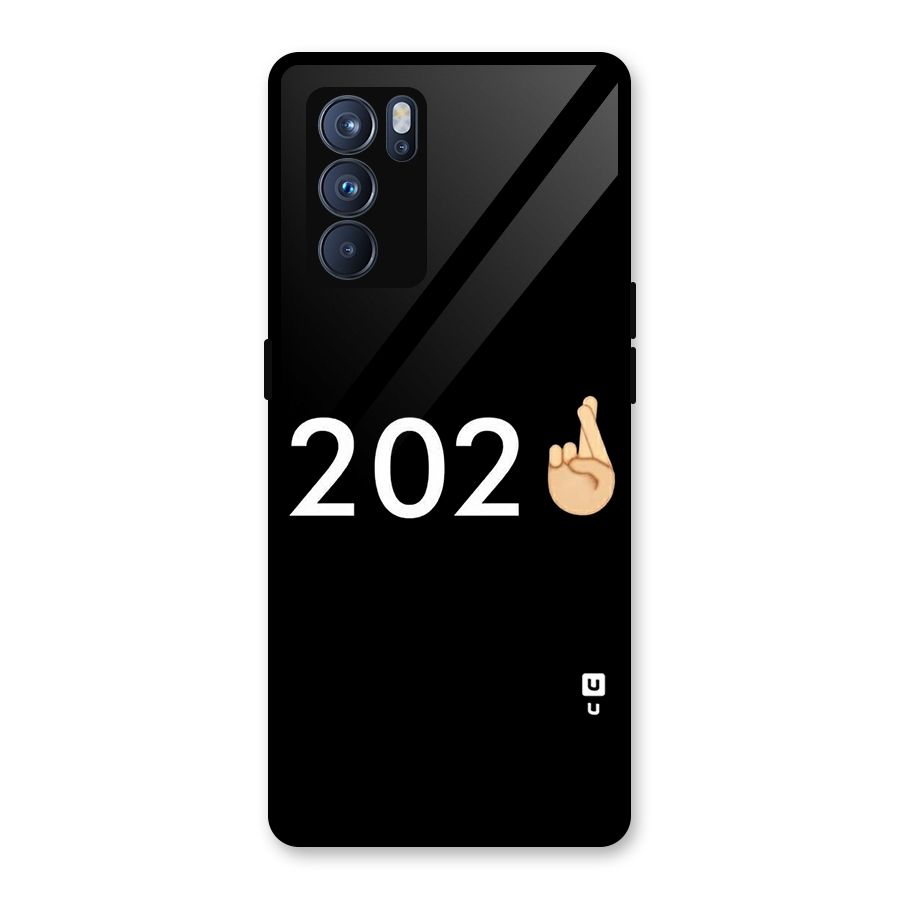 2021 Fingers Crossed Glass Back Case for Oppo Reno6 Pro 5G