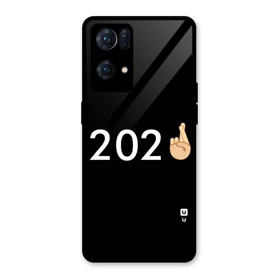 2021 Fingers Crossed Glass Back Case for Oppo Reno7 Pro 5G