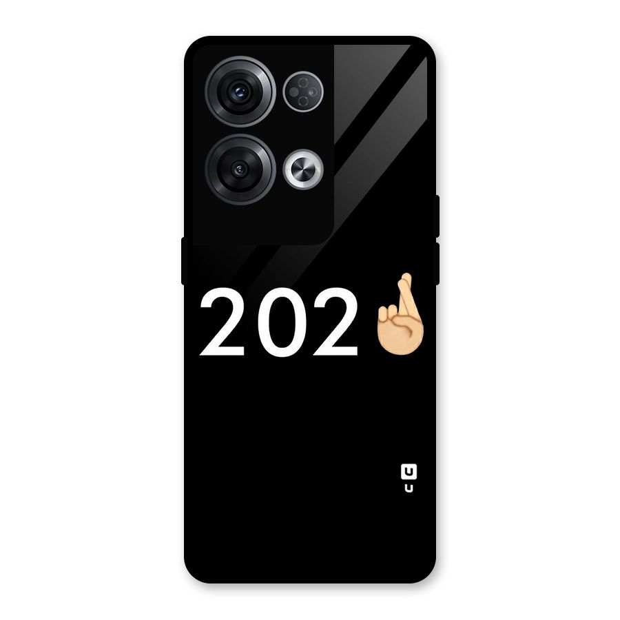 2021 Fingers Crossed Glass Back Case for Oppo Reno8 Pro 5G