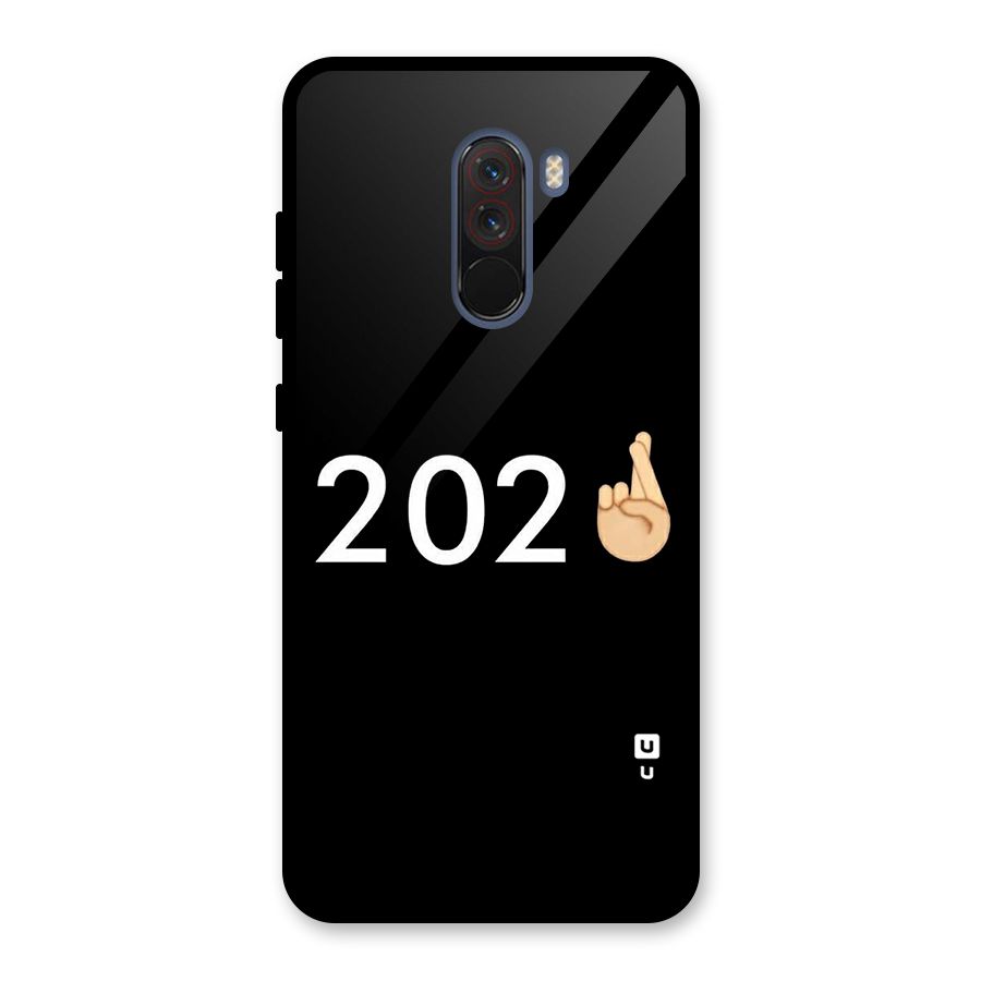2021 Fingers Crossed Glass Back Case for Poco F1