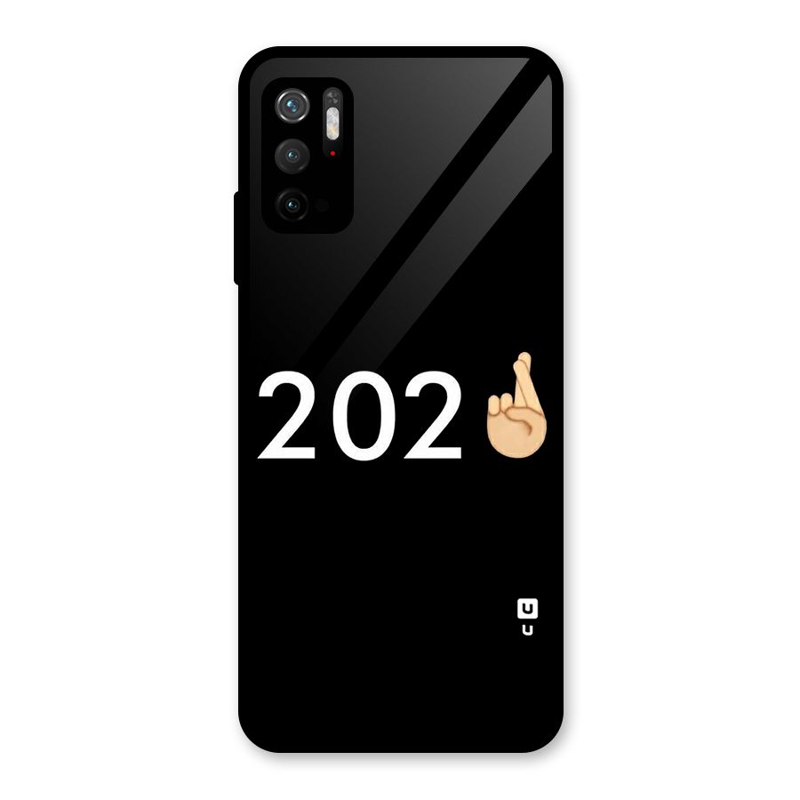 2021 Fingers Crossed Glass Back Case for Poco M3 Pro 5G
