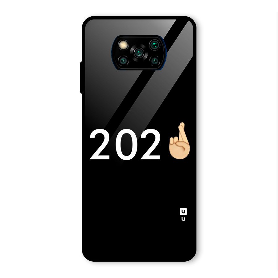 2021 Fingers Crossed Glass Back Case for Poco X3 Pro