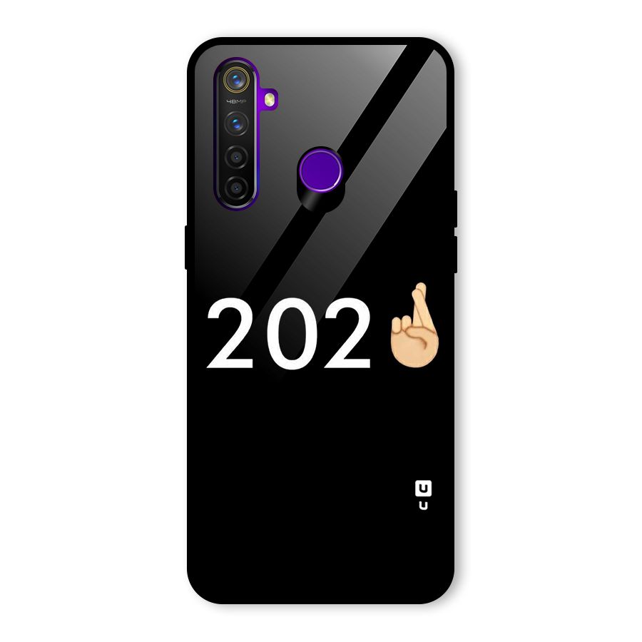 2021 Fingers Crossed Glass Back Case for Realme 5 Pro