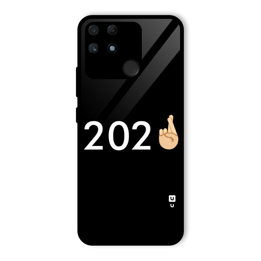 2021 Fingers Crossed Glass Back Case for Realme Narzo 50A