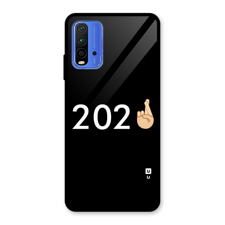 2021 Fingers Crossed Glass Back Case for Redmi 9 Power