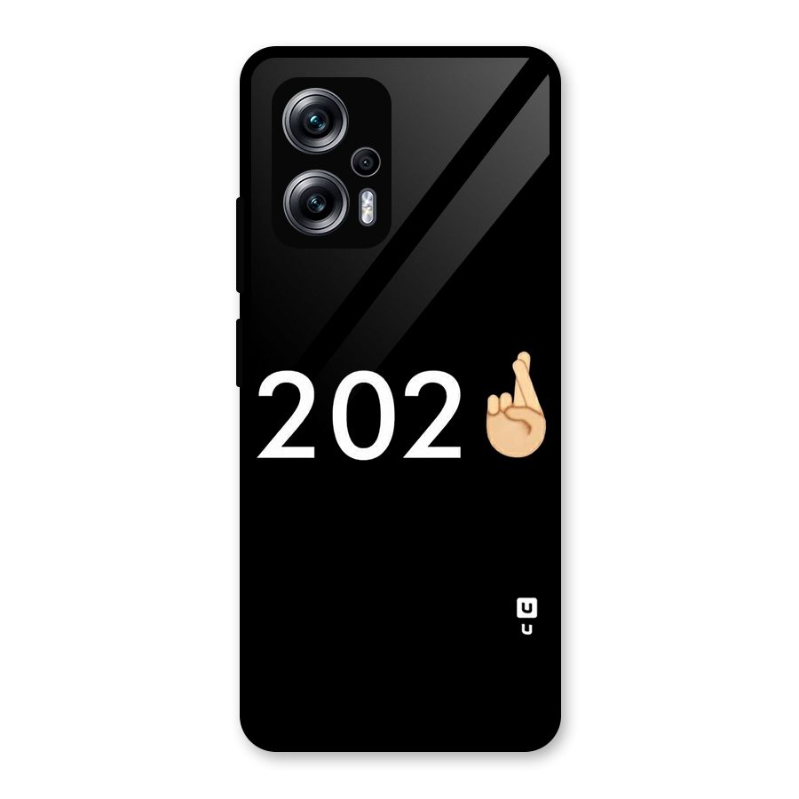 2021 Fingers Crossed Glass Back Case for Redmi K50i