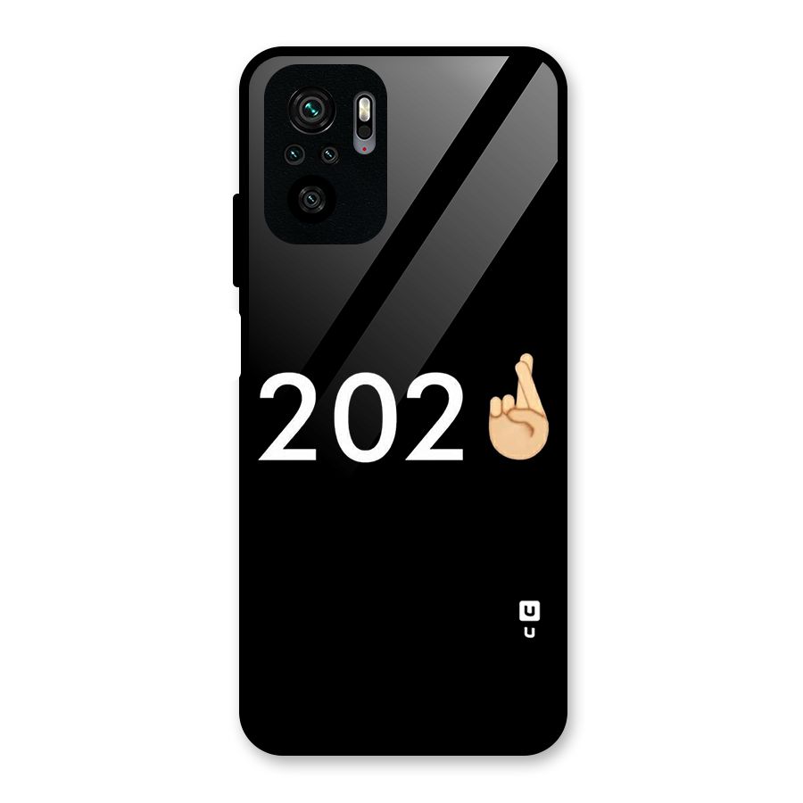 2021 Fingers Crossed Glass Back Case for Redmi Note 10S