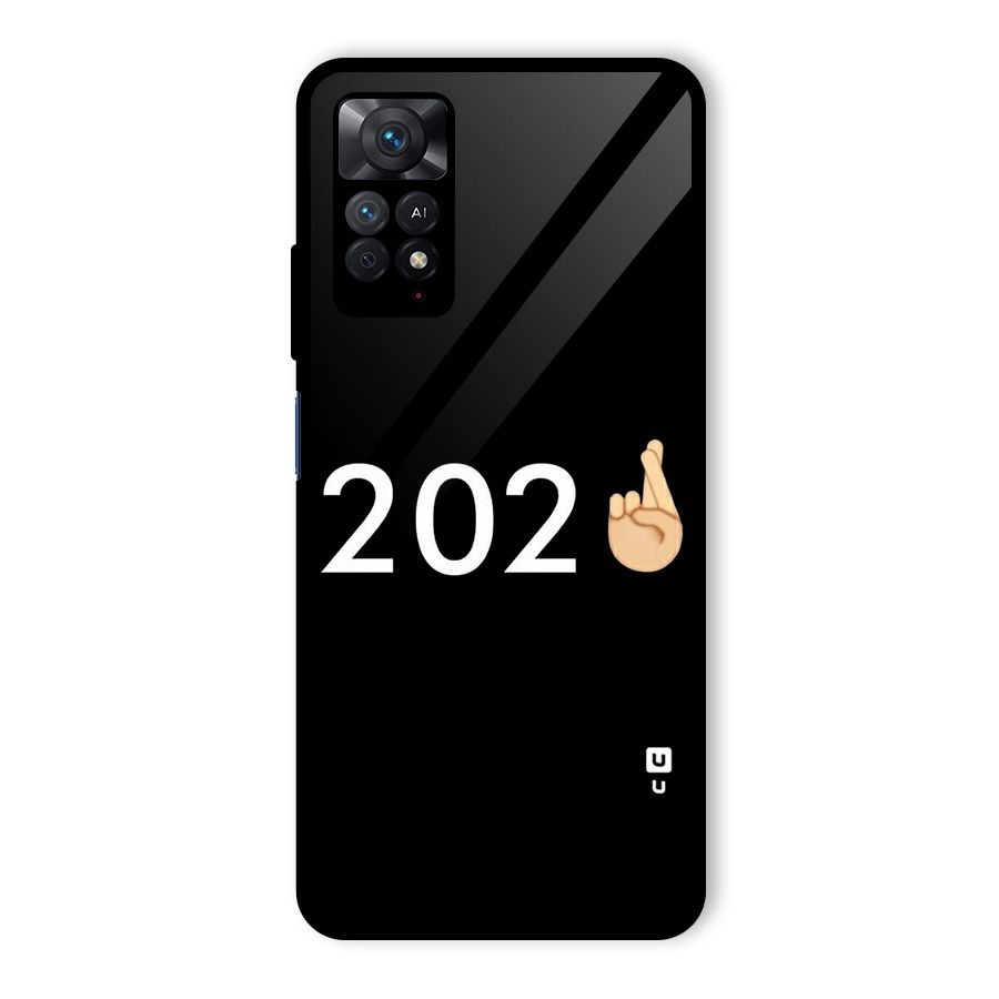 2021 Fingers Crossed Glass Back Case for Redmi Note 11 Pro