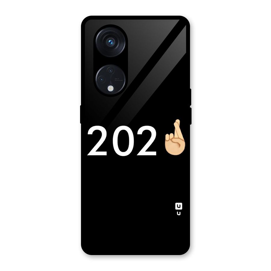2021 Fingers Crossed Glass Back Case for Reno8 T 5G