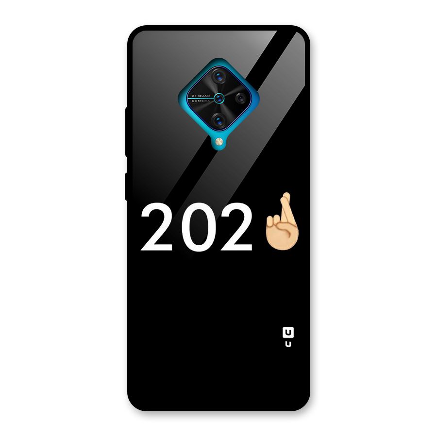 2021 Fingers Crossed Glass Back Case for Vivo S1 Pro