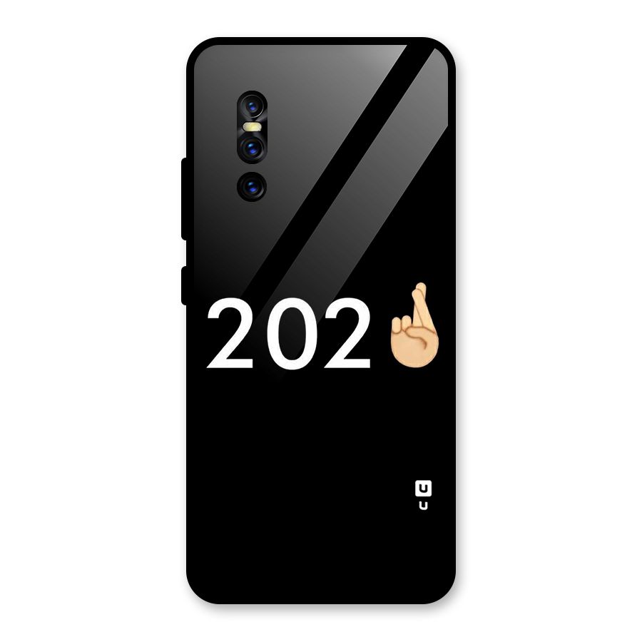 2021 Fingers Crossed Glass Back Case for Vivo V15 Pro