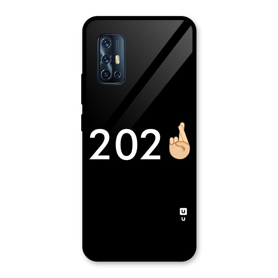 2021 Fingers Crossed Glass Back Case for Vivo V17