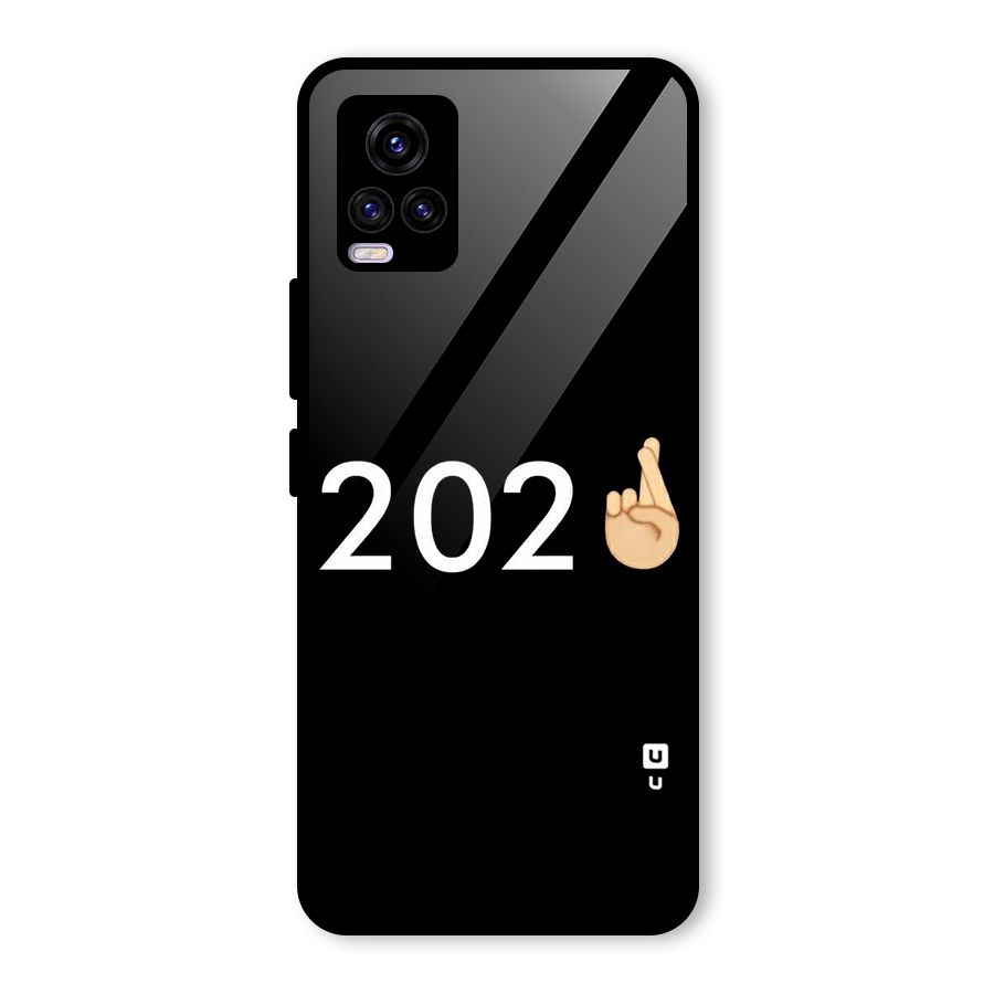 2021 Fingers Crossed Glass Back Case for Vivo V20