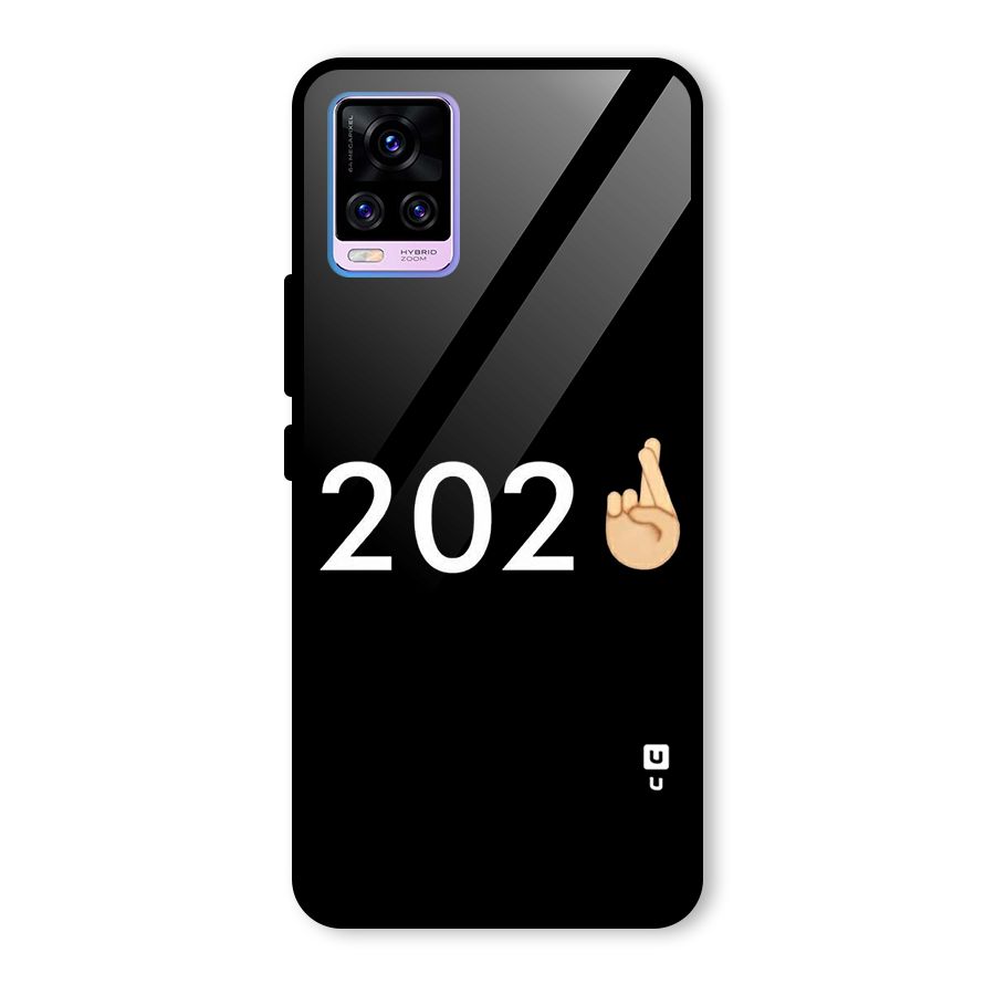 2021 Fingers Crossed Glass Back Case for Vivo V20 Pro