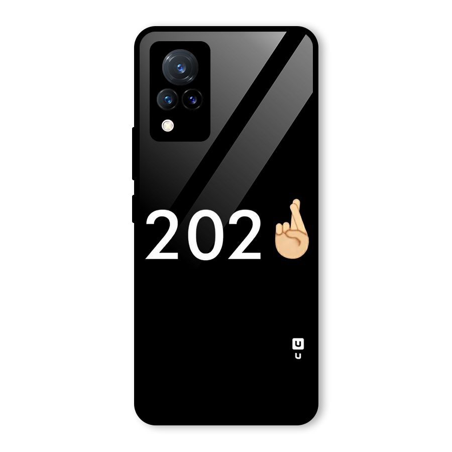 2021 Fingers Crossed Glass Back Case for Vivo V21 5G