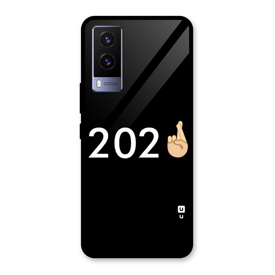 2021 Fingers Crossed Glass Back Case for Vivo V21e 5G