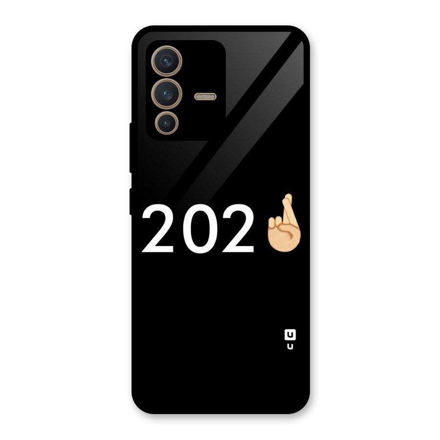 2021 Fingers Crossed Glass Back Case for Vivo V23 5G