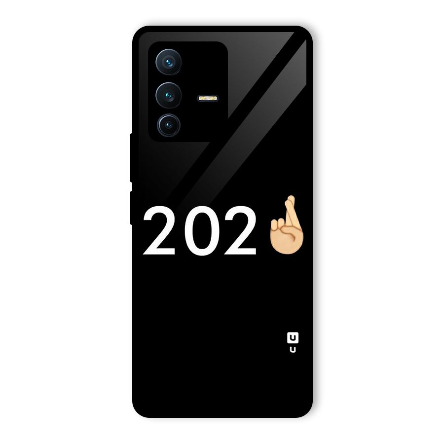 2021 Fingers Crossed Glass Back Case for Vivo V23 Pro