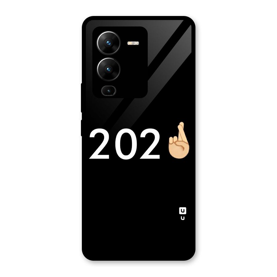 2021 Fingers Crossed Glass Back Case for Vivo V25 Pro