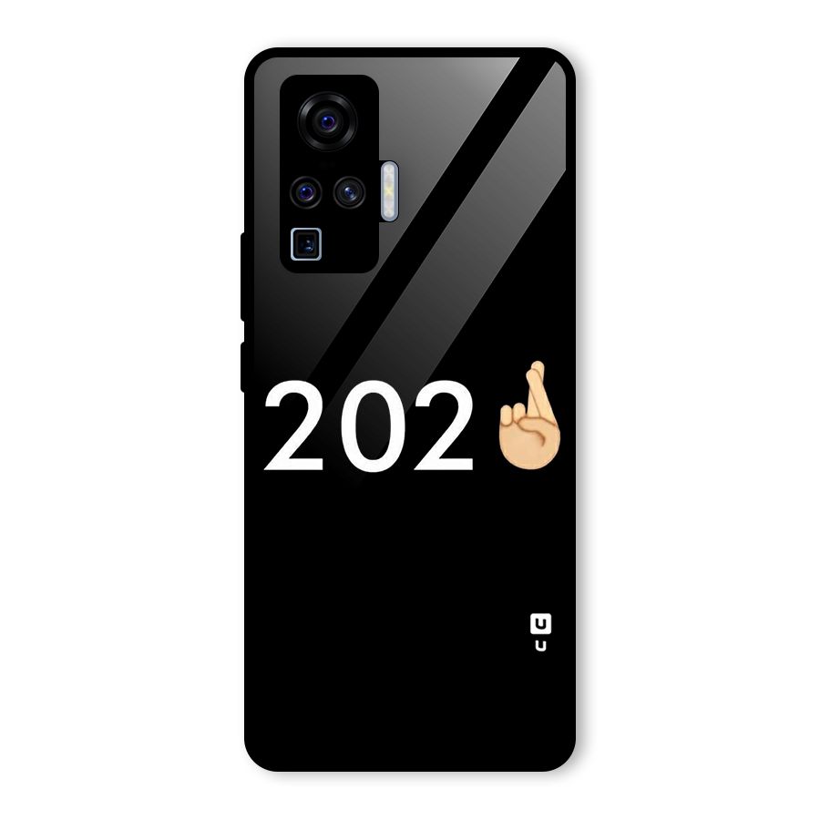 2021 Fingers Crossed Glass Back Case for Vivo X50 Pro
