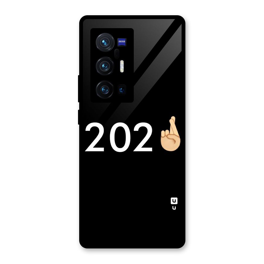 2021 Fingers Crossed Glass Back Case for Vivo X70 Pro Plus