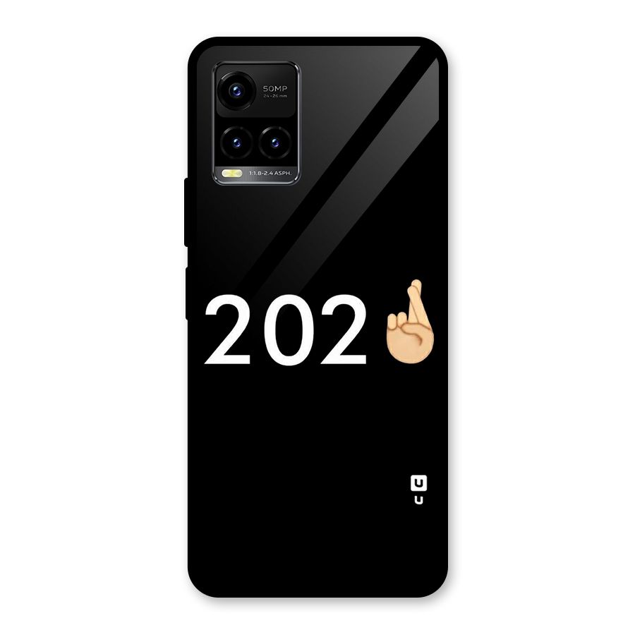 2021 Fingers Crossed Glass Back Case for Vivo Y21T