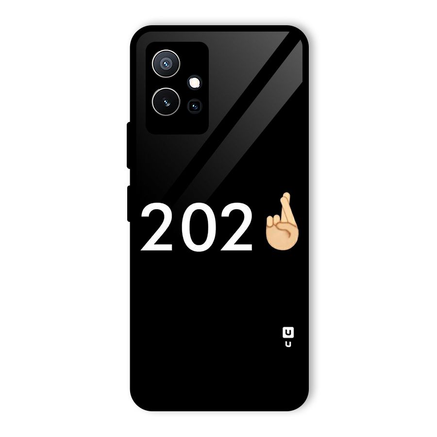 2021 Fingers Crossed Glass Back Case for Vivo Y75 5G