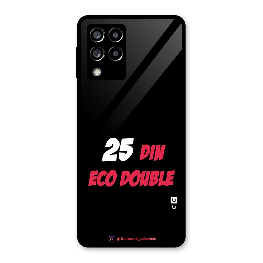 25 Din Eco Double Black Glass Back Case for Galaxy M53 5G