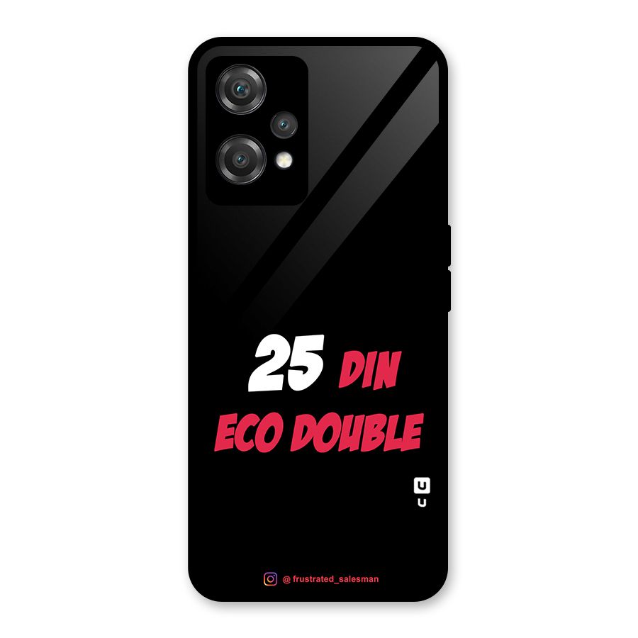 25 Din Eco Double Black Glass Back Case for OnePlus Nord CE 2 Lite 5G
