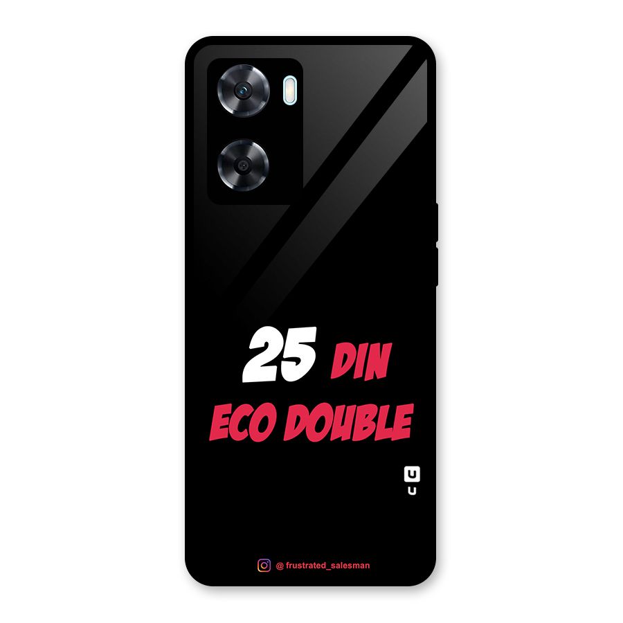 25 Din Eco Double Black Glass Back Case for Oppo A77
