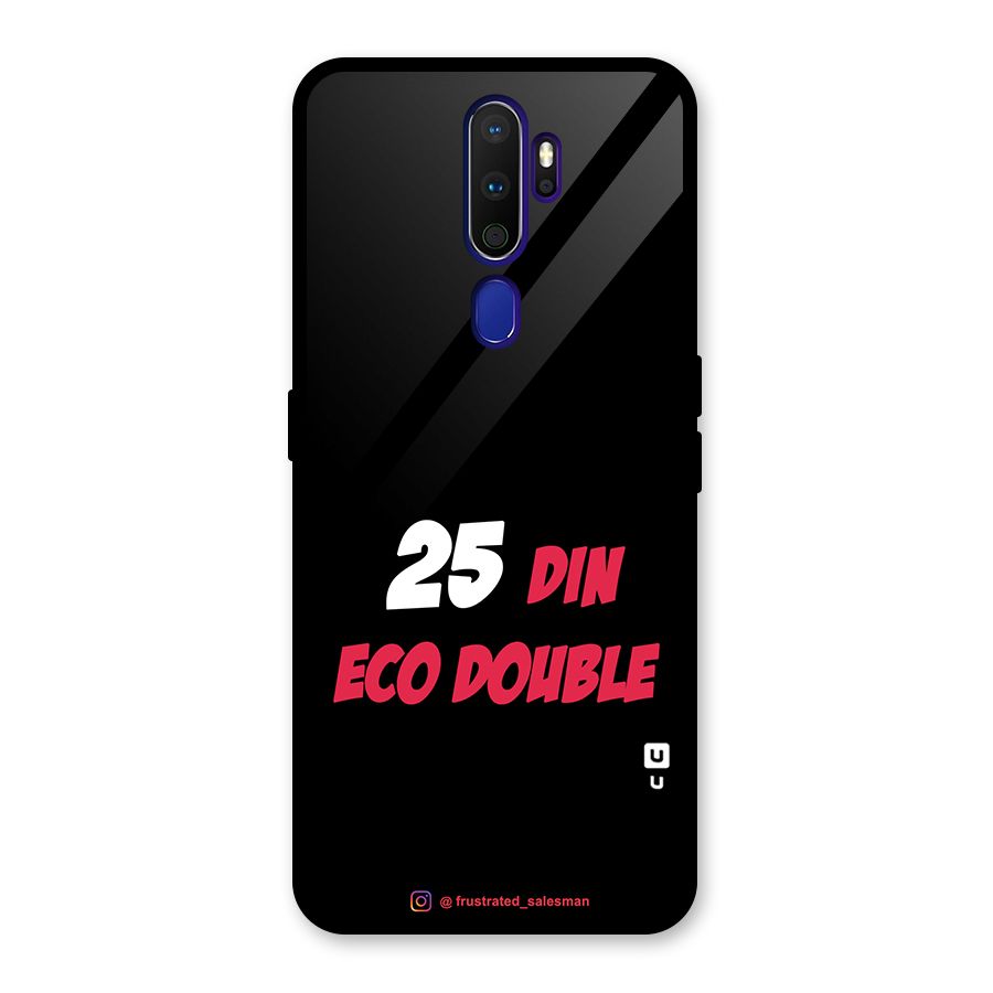 25 Din Eco Double Black Glass Back Case for Oppo A9 (2020)