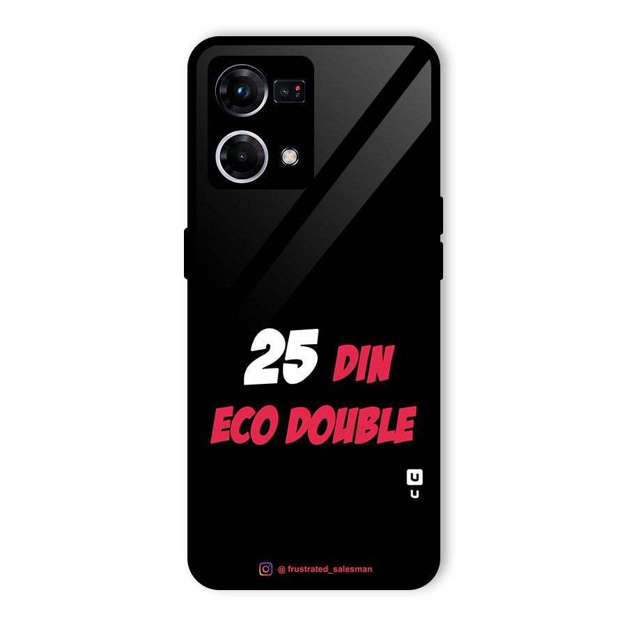 25 Din Eco Double Black Glass Back Case for Oppo F21 Pro 5G
