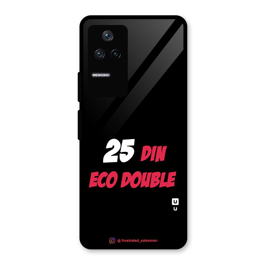 25 Din Eco Double Black Glass Back Case for Poco F4 5G