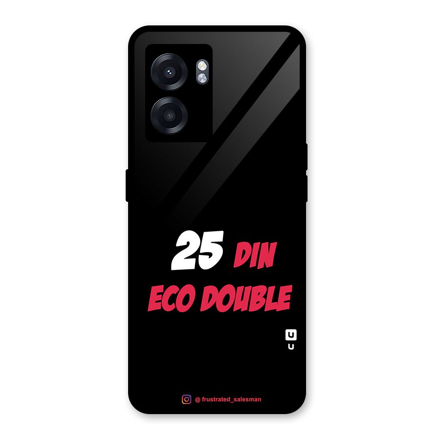 25 Din Eco Double Black Glass Back Case for Realme Narzo 50 5G