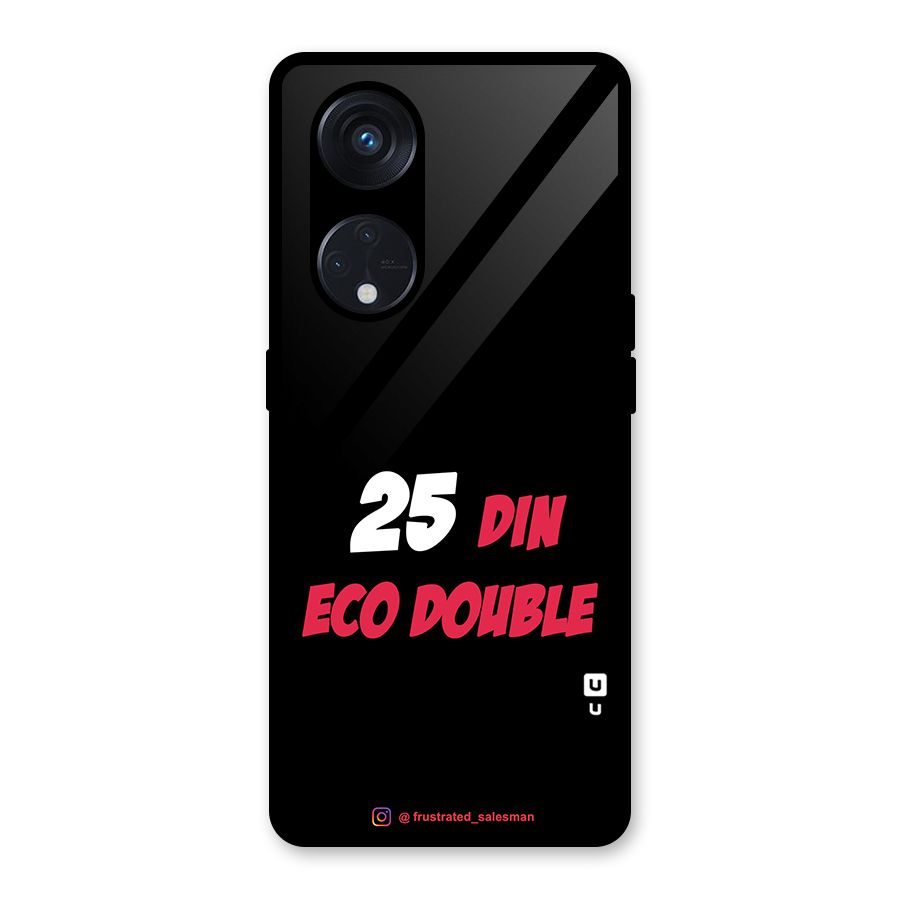 25 Din Eco Double Black Glass Back Case for Reno8 T 5G