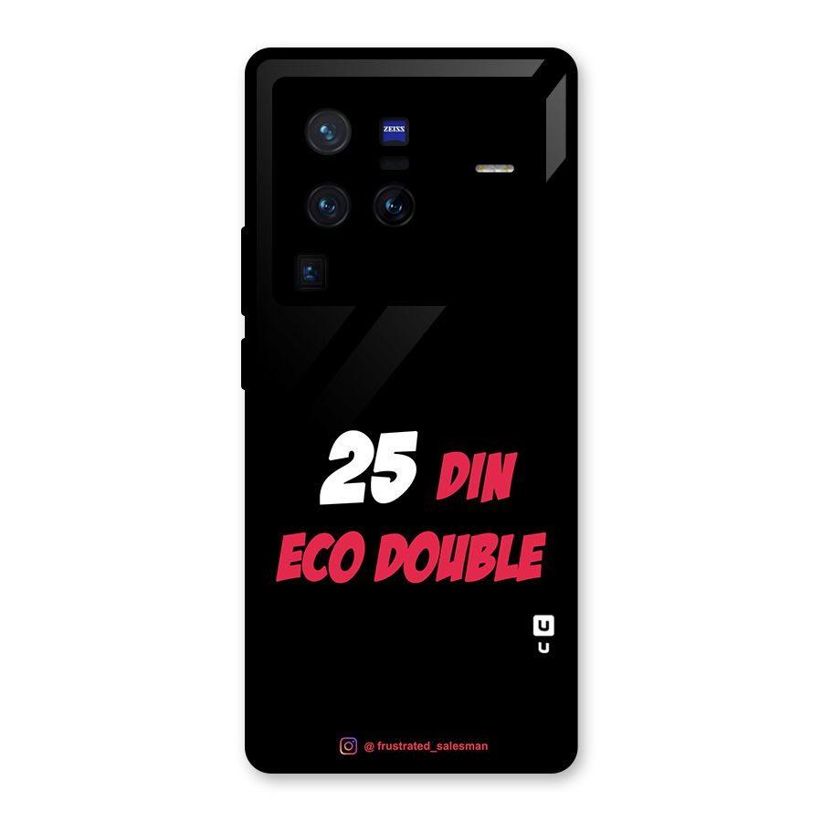 25 Din Eco Double Black Glass Back Case for Vivo X80 Pro