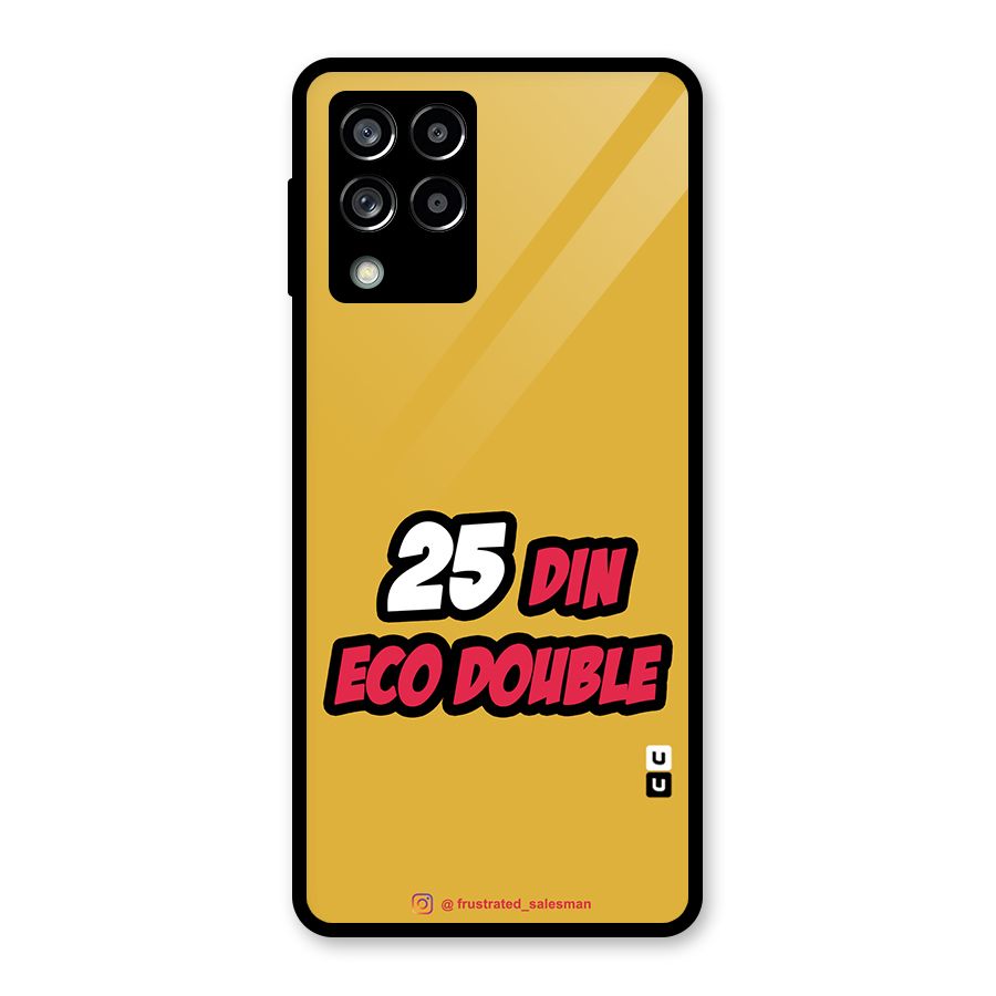25 Din Eco Double Mustard Yellow Glass Back Case for Galaxy M53 5G