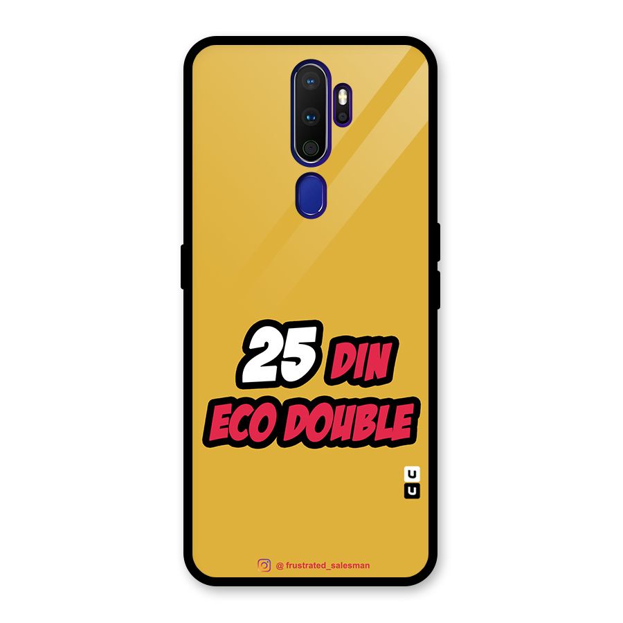 25 Din Eco Double Mustard Yellow Glass Back Case for Oppo A9 (2020)