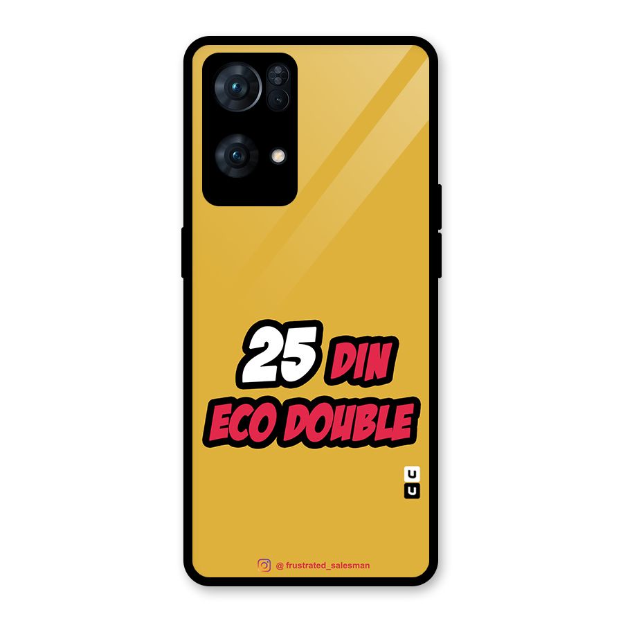 25 Din Eco Double Mustard Yellow Glass Back Case for Oppo Reno7 Pro 5G