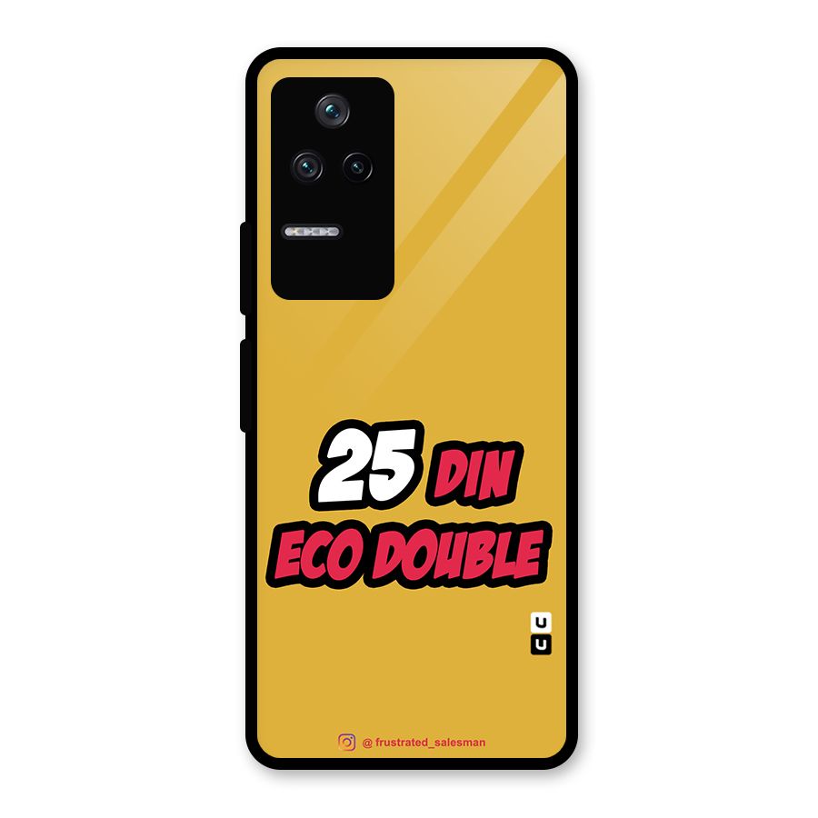 25 Din Eco Double Mustard Yellow Glass Back Case for Poco F4 5G