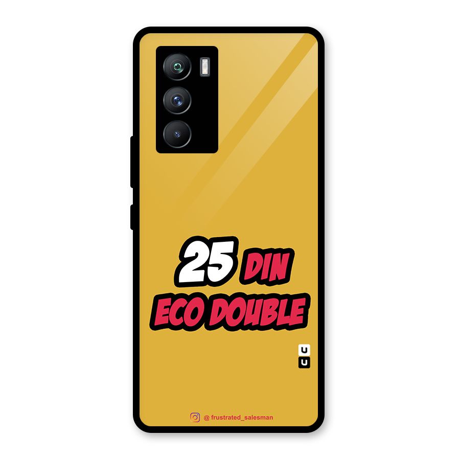 25 Din Eco Double Mustard Yellow Glass Back Case for Vivo iQOO 9 SE