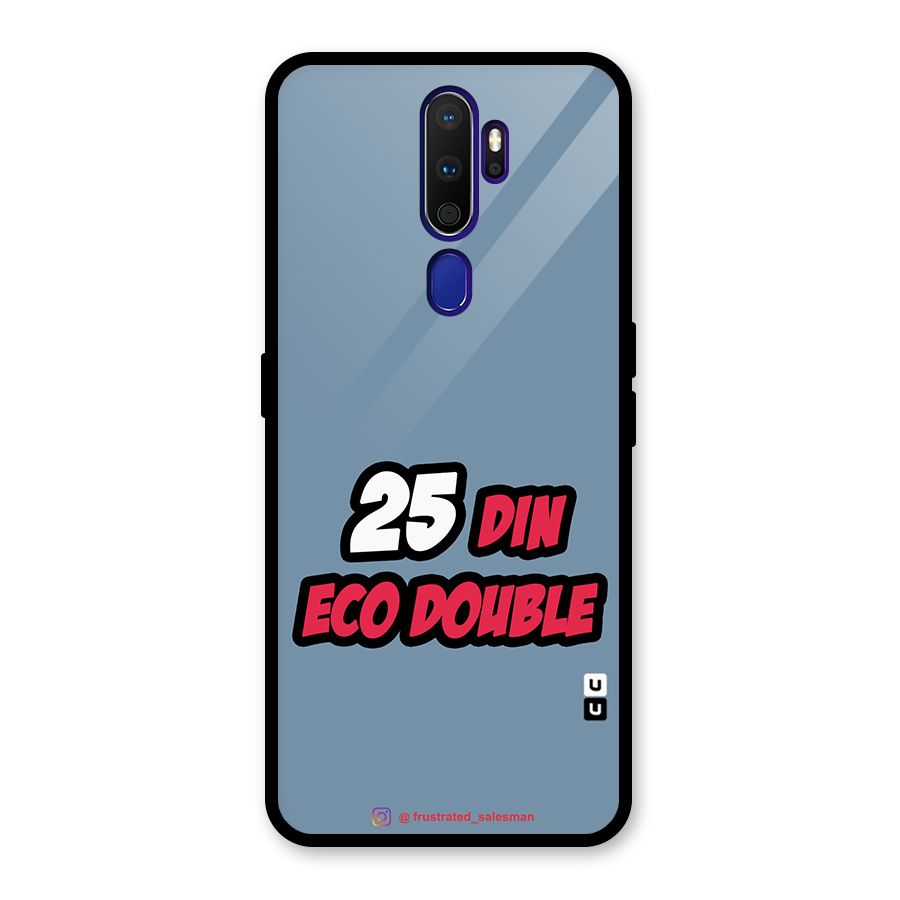 25 Din Eco Double SteelBlue Glass Back Case for Oppo A9 (2020)