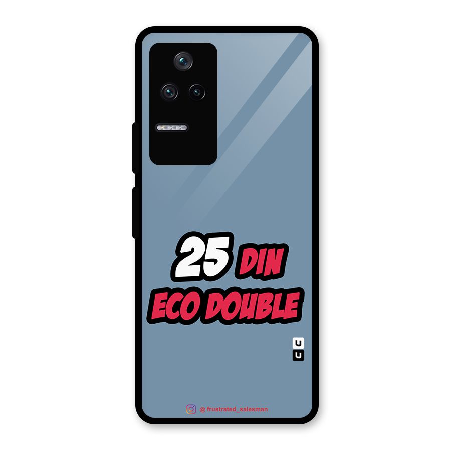 25 Din Eco Double SteelBlue Glass Back Case for Poco F4 5G