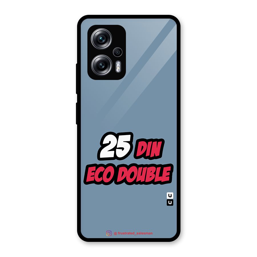 25 Din Eco Double SteelBlue Glass Back Case for Redmi K50i