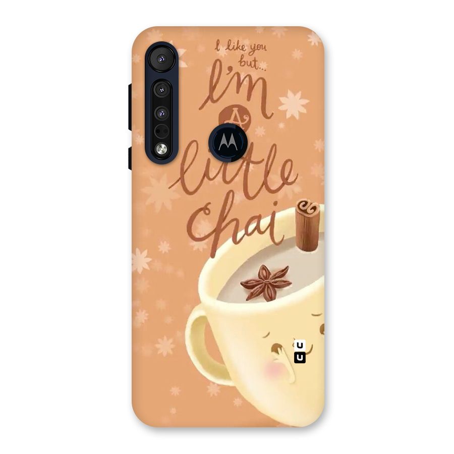 A Little Chai Back Case for Motorola One Macro