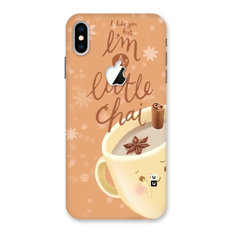 A Little Chai Back Case for iPhone XS Max Apple Cut