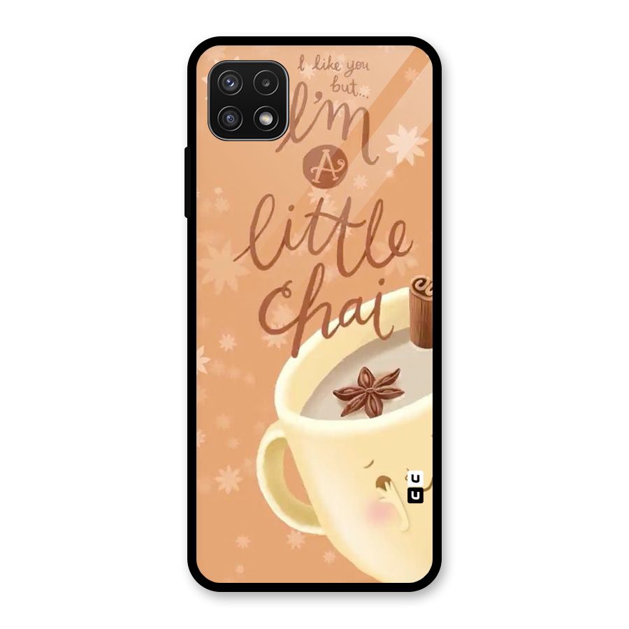 A Little Chai Glass Back Case for Galaxy A22 5G