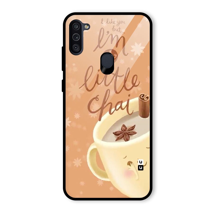 A Little Chai Glass Back Case for Galaxy M11